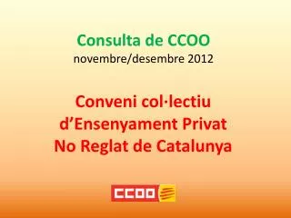 Consulta de CCOO novembre /desembre 2012
