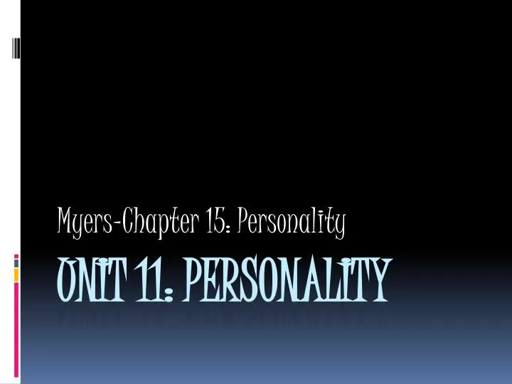 myers chapter 15 personality