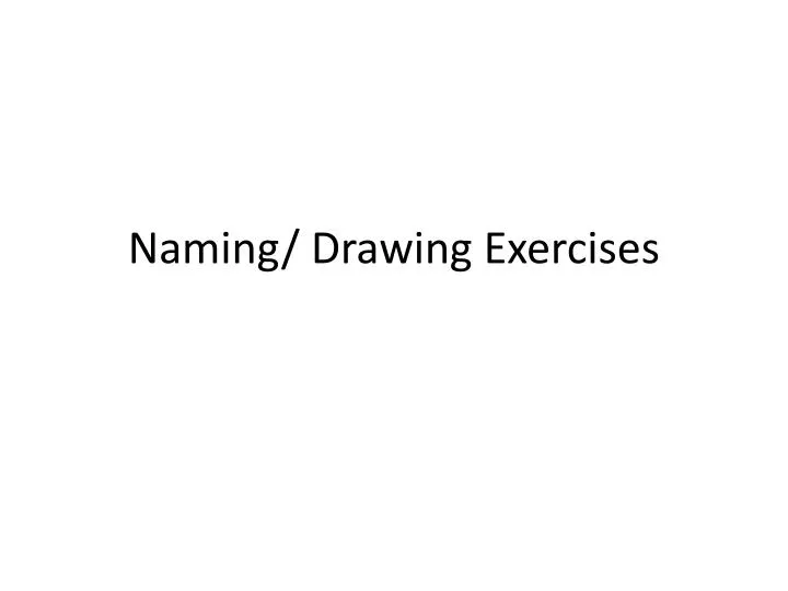 naming drawing exercises