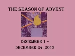 The Season of Advent