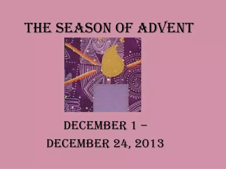 the season of advent