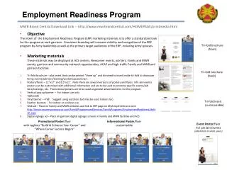 Employment Readiness Program