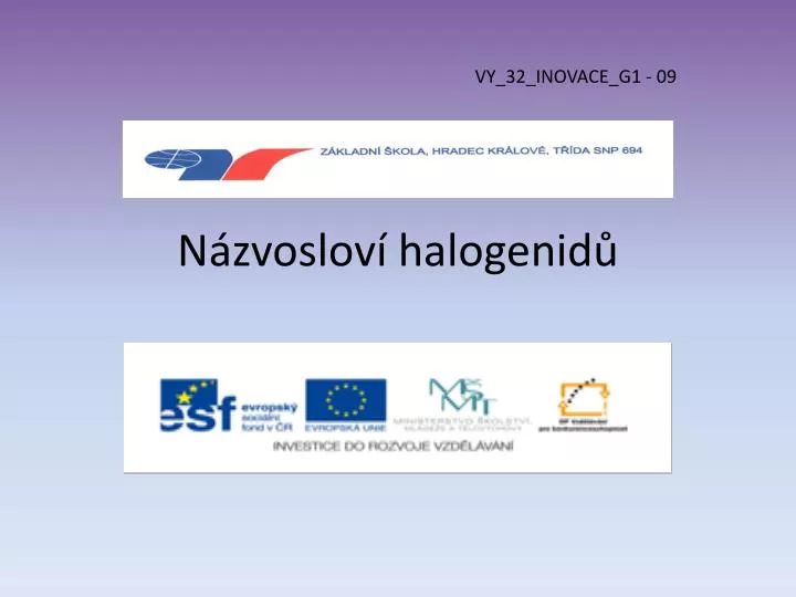 n zvoslov halogenid