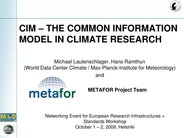 cim the common information model in climate research