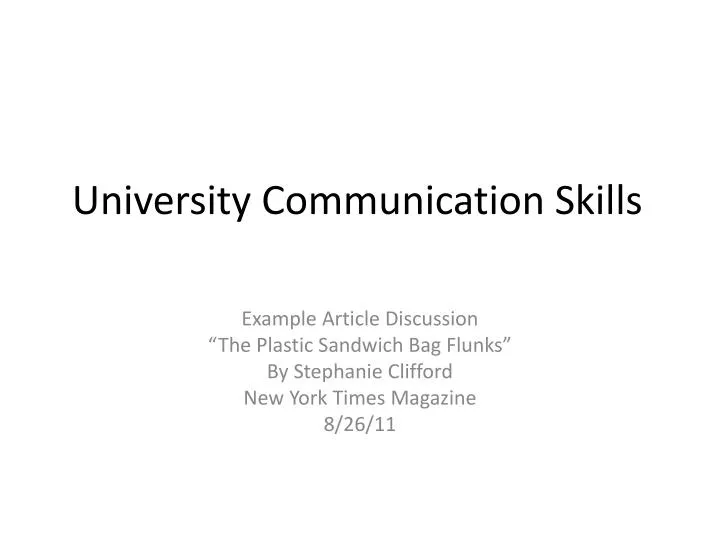 university communication skills