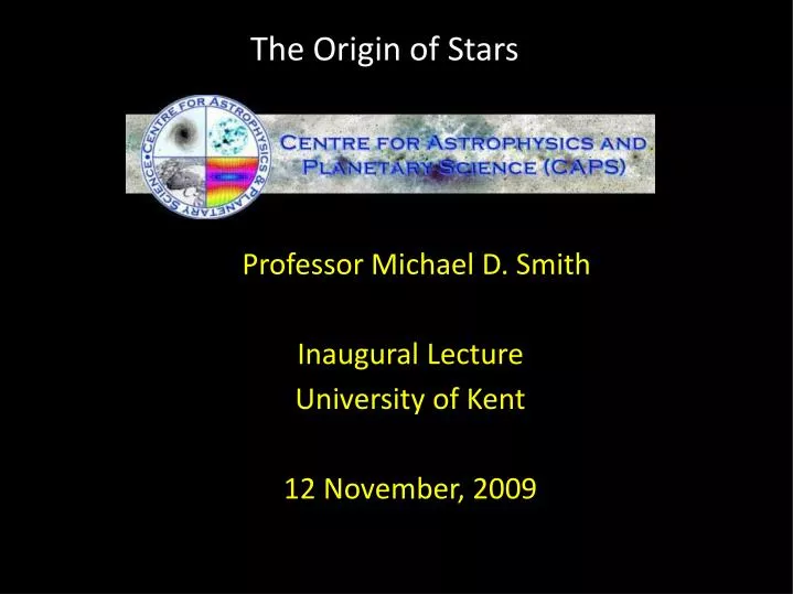 professor michael d smith inaugural lecture university of kent 12 november 2009
