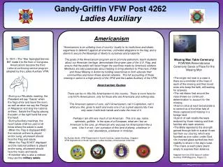 Gandy-Griffin VFW Post 4262 Ladies Auxiliary