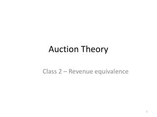 Auction Theory