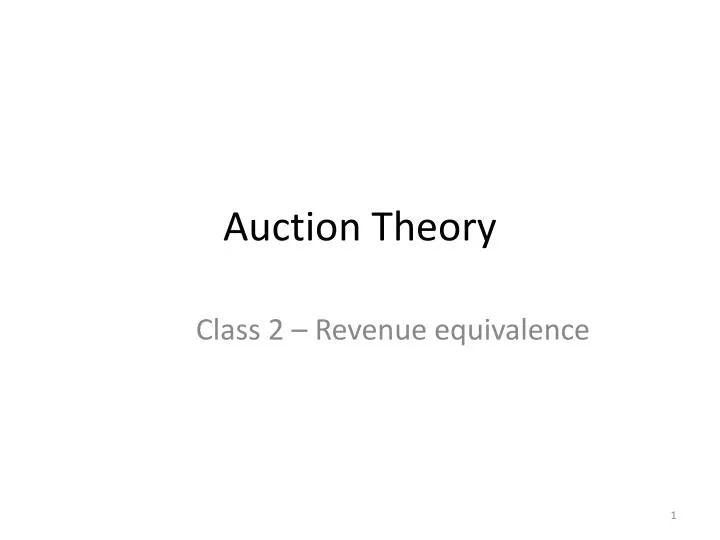 auction theory