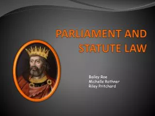 PARLIAMENT AND STATUTE LAW