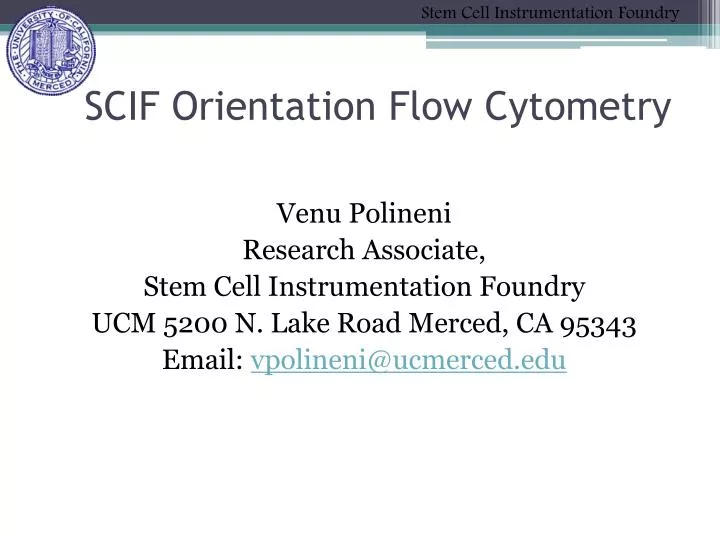 scif orientation flow cytometry