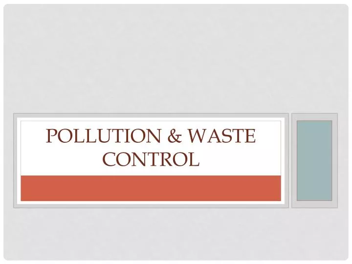 pollution waste control