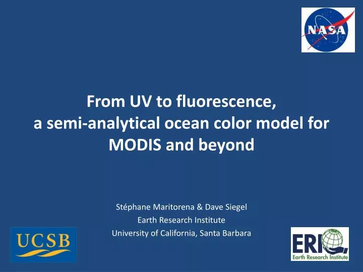 from uv to fluorescence a semi analytical ocean color model for modis and beyond