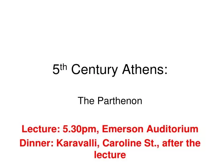 5 th century athens