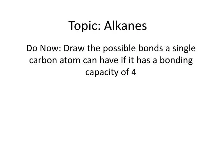 topic alkanes