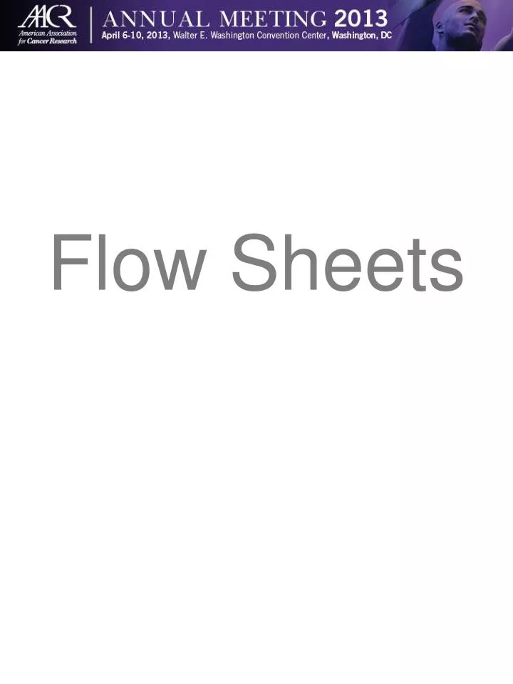 flow sheets