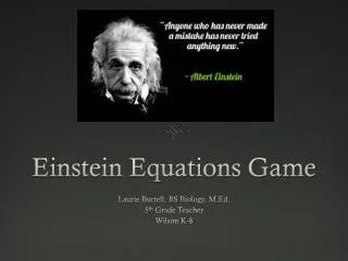 Einstein Equations Game