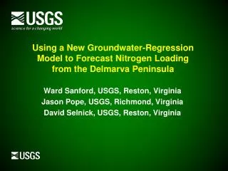 Using a New Groundwater-Regression Model to Forecast Nitrogen Loading from the Delmarva Peninsula