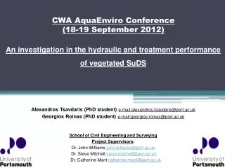CWA AquaEnviro Conference (18-19 September 2012)