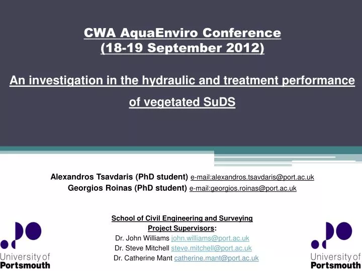 cwa aquaenviro conference 18 19 september 2012