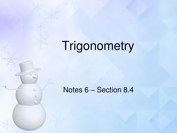 trigonometry