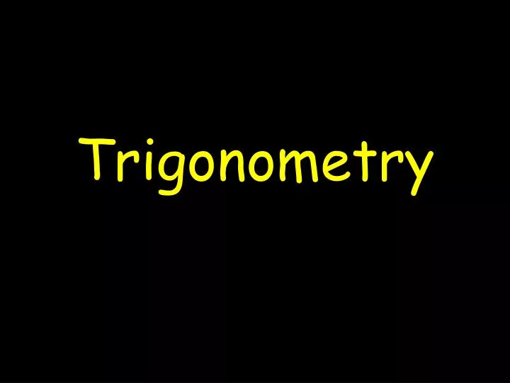 trigonometry