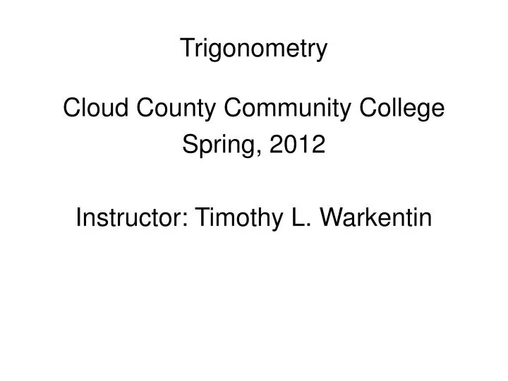 trigonometry