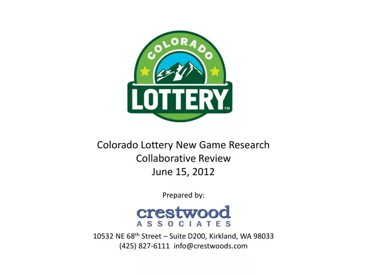 colorado lottery new game research collaborative review june 15 2012