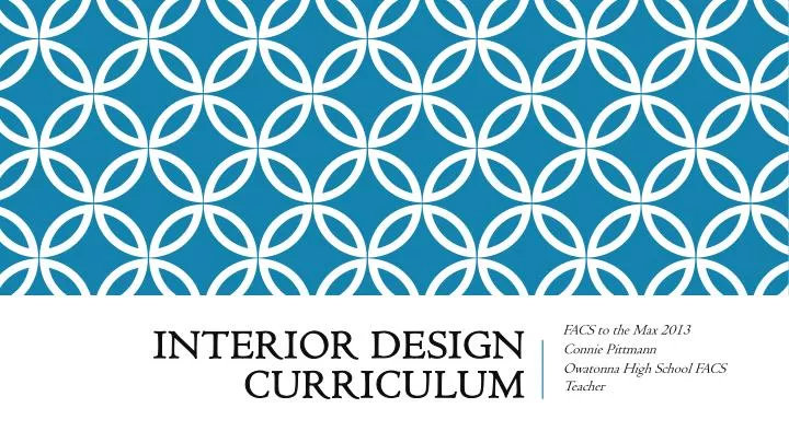 interior design curriculum
