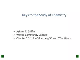 Keys to the Study of Chemistry