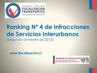 ranking n 4 de infracciones de servicios interurbanos segundo semestre de 2013