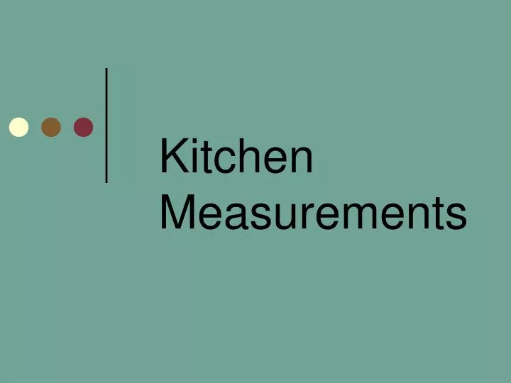 kitchen measurements