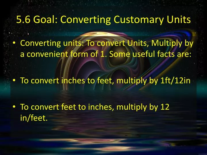 5 6 goal converting customary units