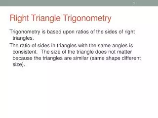 right triangle trigonometry