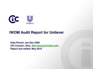 IWOM Audit Report for Unilever