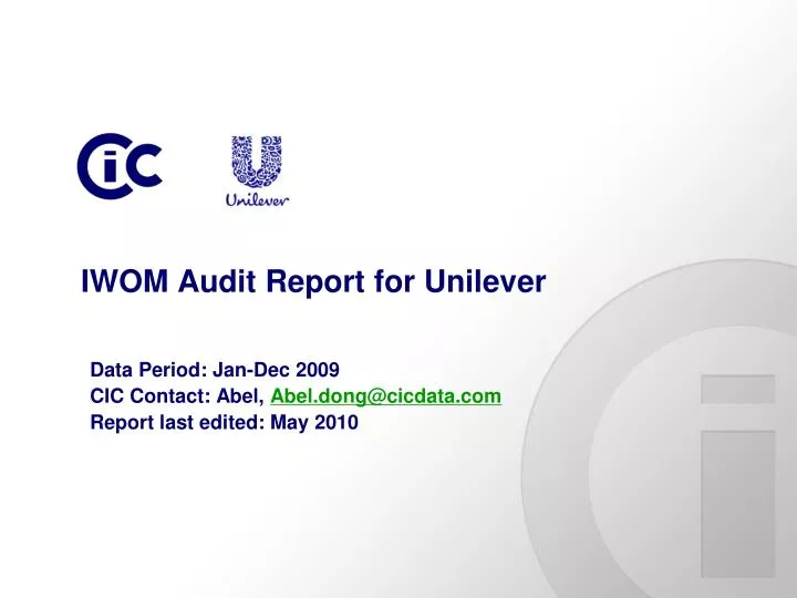 iwom audit report for unilever