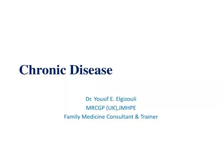 chronic disease
