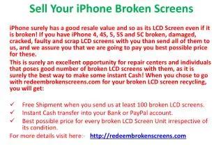 Sell Your iPhone Broken Screens