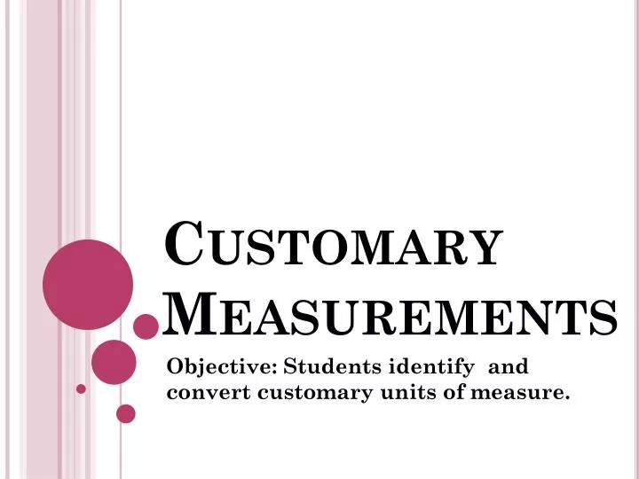 customary measurements