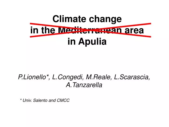 climate change in the mediterranean area in apulia