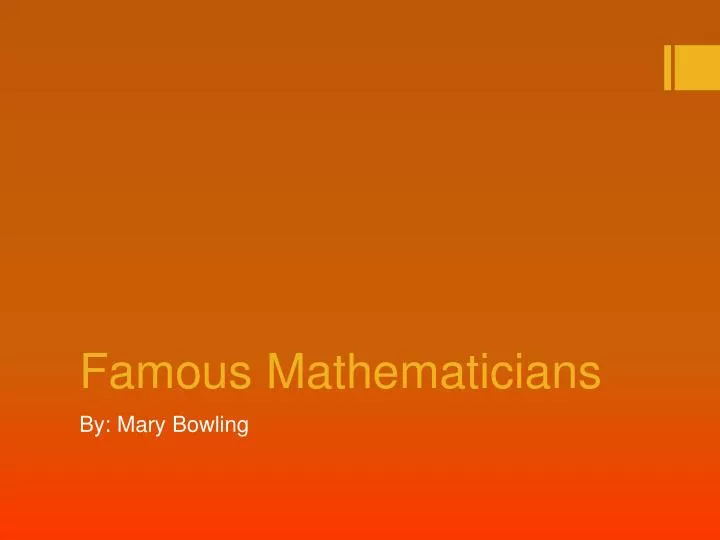 famous mathematicians