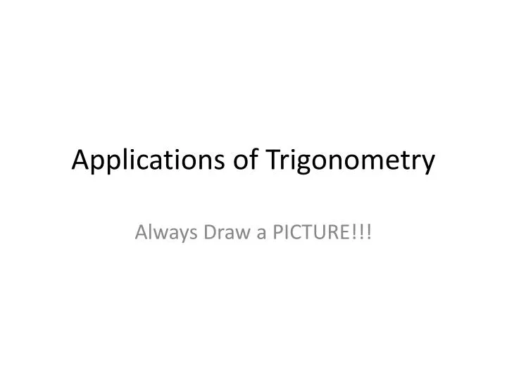 applications of trigonometry