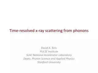 Time-resolved x-ray scattering from phonons