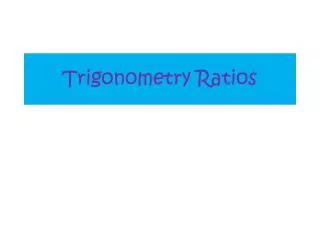 trigonometry ratios