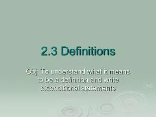 2 3 definitions