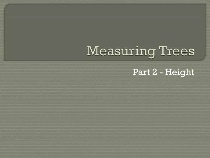 measuring trees