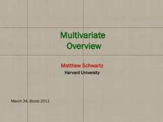 Matthew Schwartz Harvard University