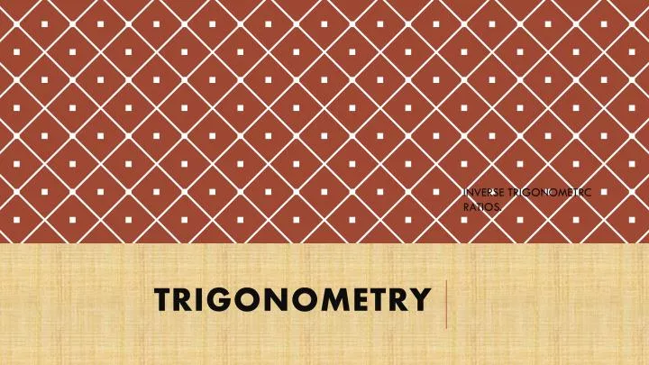 trigonometry