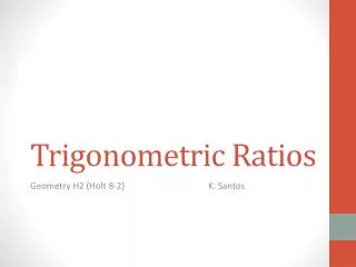 trigonometric ratios