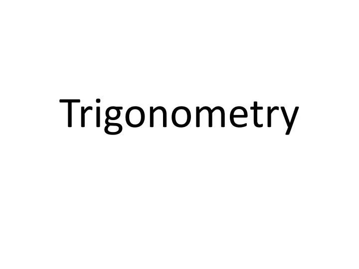 trigonometry